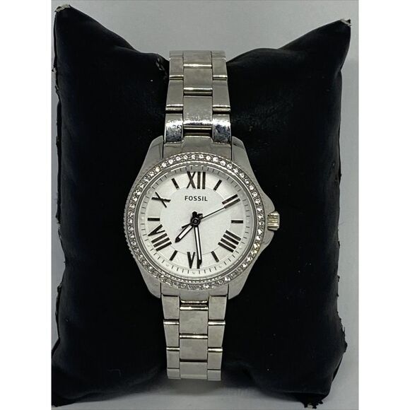 Fossil Cecile AM4576 Women Silver Stainless Steel Analog Dial Quartz Watch EY822 - Picture 1 of 12
